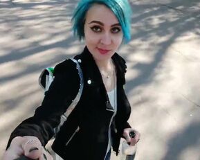 Alco-trip: Forestwhore's solo anal play in the forest