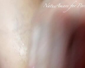 Natus Amare's tight holes squirt and prolapse while getting kinky with her hairy amateur lover