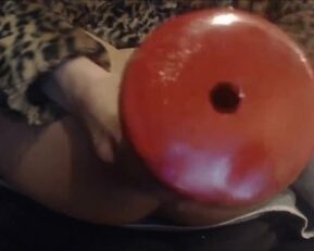 Naughty teen babe masturbates with massive dildos in her tight asshole