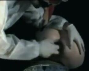 Watch this wife get her ass stretched by huge dildos & toys