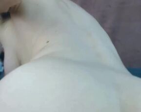 Blonde slut gets herself off with a prolapse and squirts while fisting her ass