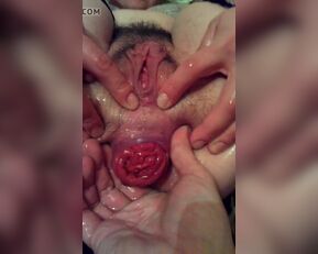 Watch this amateur babe's close-up anal prolapse in solo masturbation frenzy!