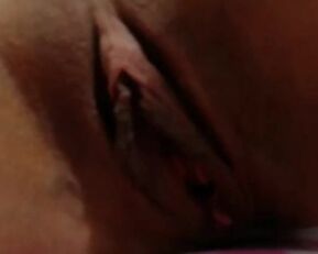 Amateur babe masturbates with cervix dildo in closeup view of her vaginal prolapse