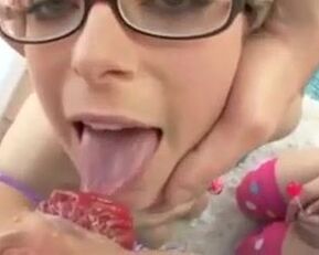 Nerdy Teens Get a Hardcore Pounding While Licking Each Other's Asses