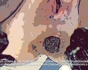 Watch Donna's dirty prolapse animation with piss and solo action