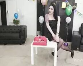 Anna, the filthy whore, takes on multiple cocks in a hardcore anal gangbang